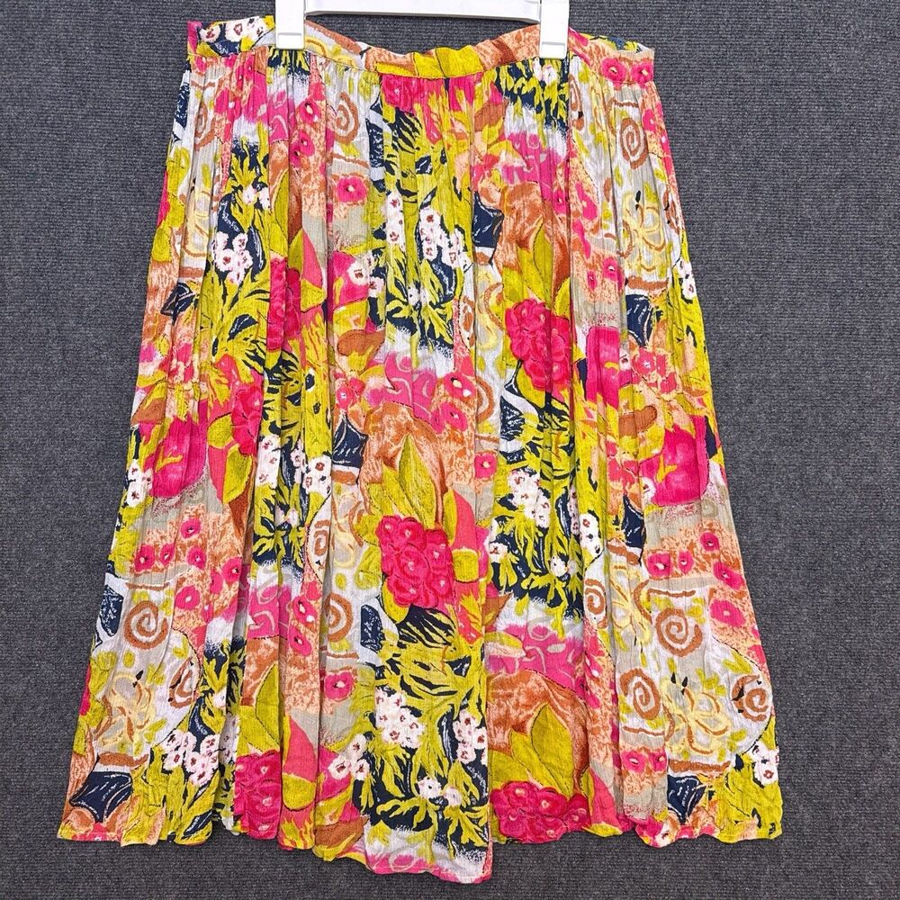 VTG KLOZ  Skirt Womens 3X Long Midi Vibrant Lightweight Bohemian Artsy Resort
